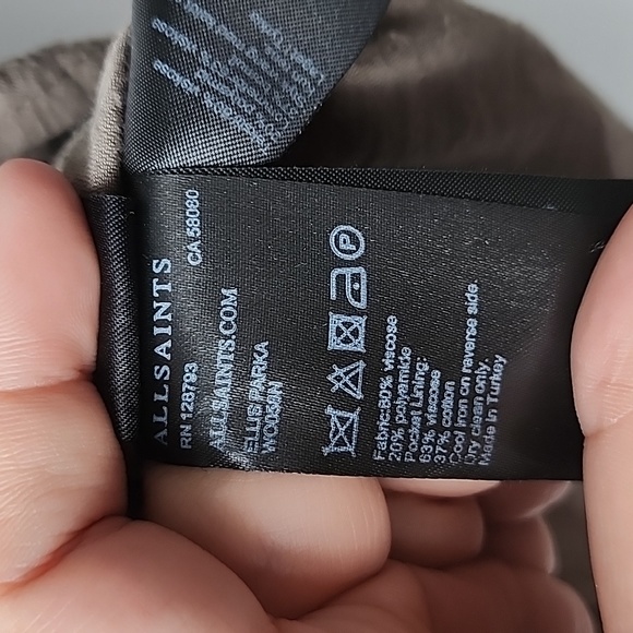 All Saints Ellis Parka Duster Bomber Long Jacket Coat - Picture 8 of 11